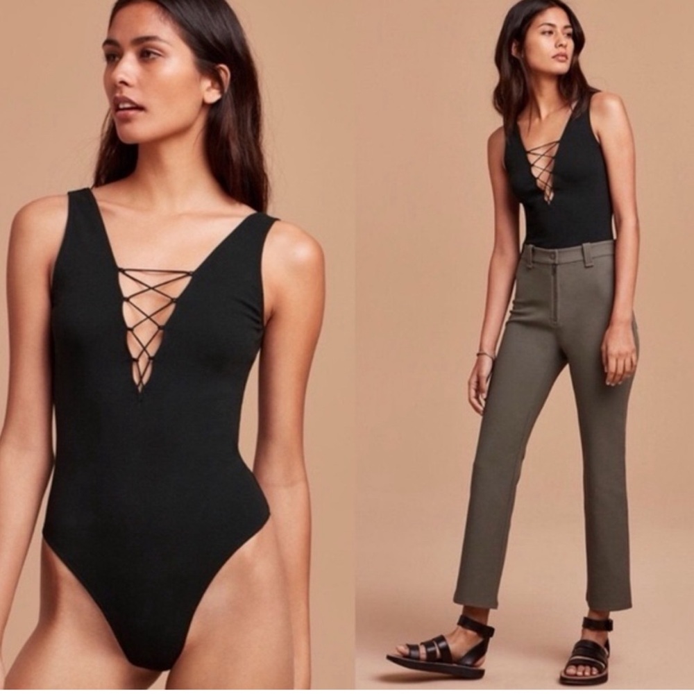 Sexy lace up Wilfred body suit